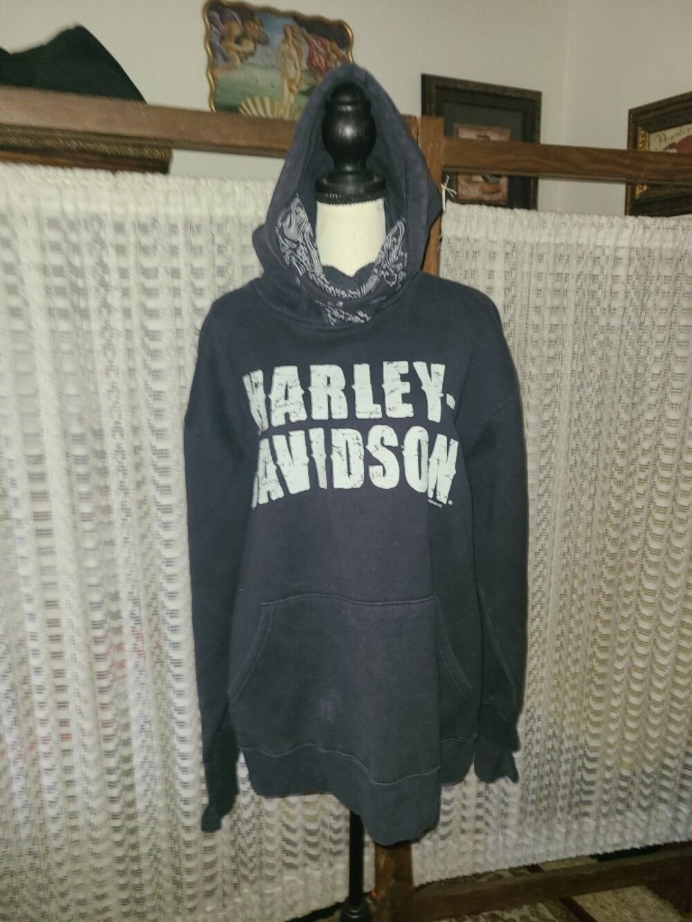 Harley-Davidson Men's SZ M Pullover Hoodie with Built-In Face Mask Scottsdale HD - Picture 3 of 11